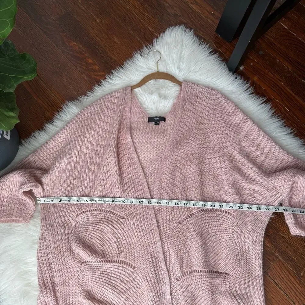 Blush Pink Sweater Chunky Open Cardigan - Picture 7 of 7